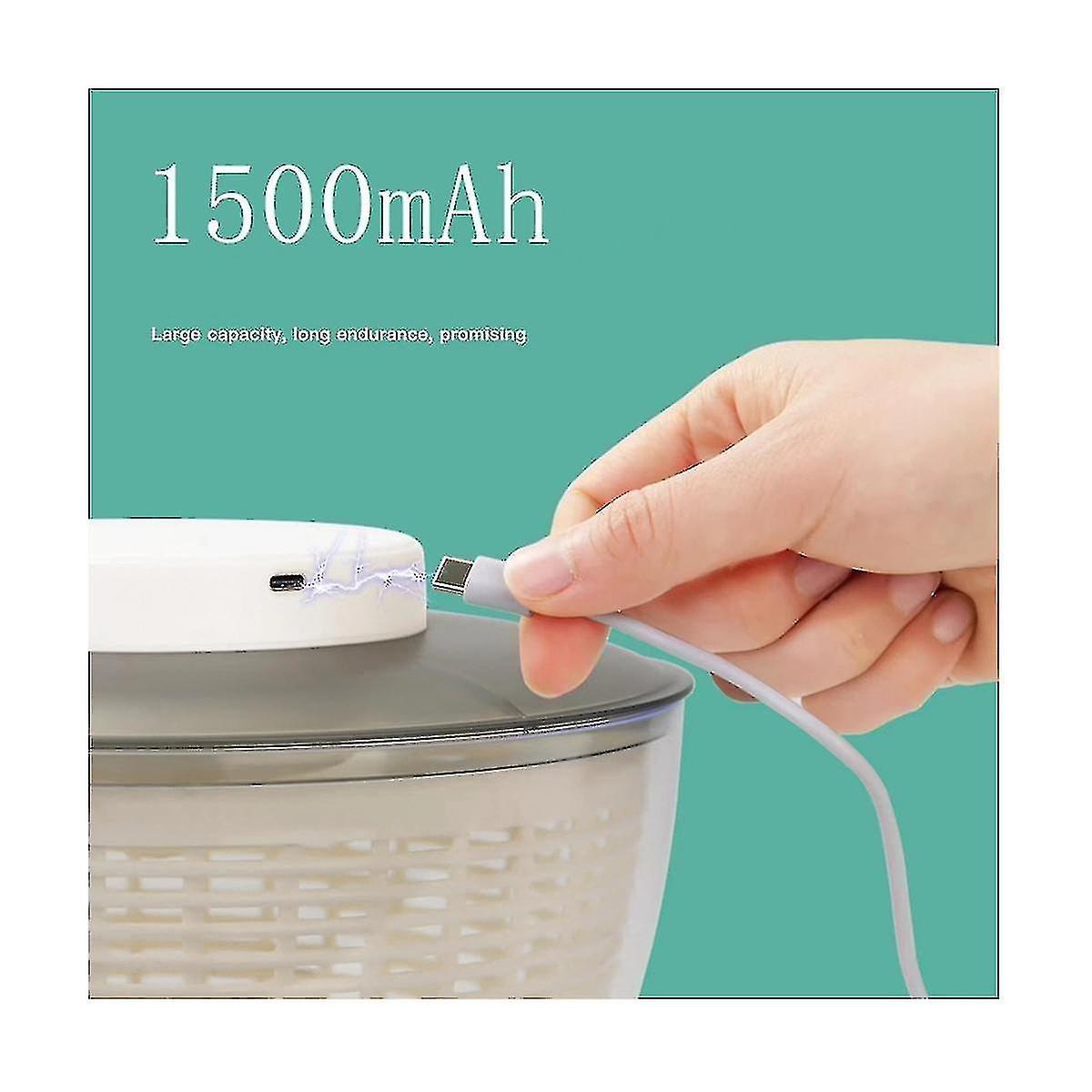 Electric Salad Spinner Food Strainers Salad Making Tool Automatic Multifunctional Vegetable Salad E