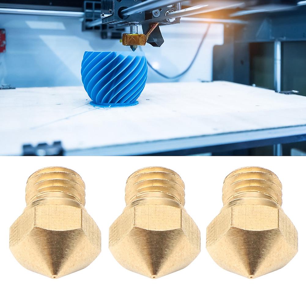 10PCs Small Tip Nozzle 3D Printer Accessories Brass Male Thread Connection Smooth