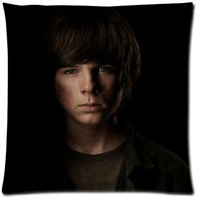 Pandora Star The Walking Dead Carl Grimes Chandler Riggs غطاء وسادة بسحاب مخصص (45 سم × 45 سم)