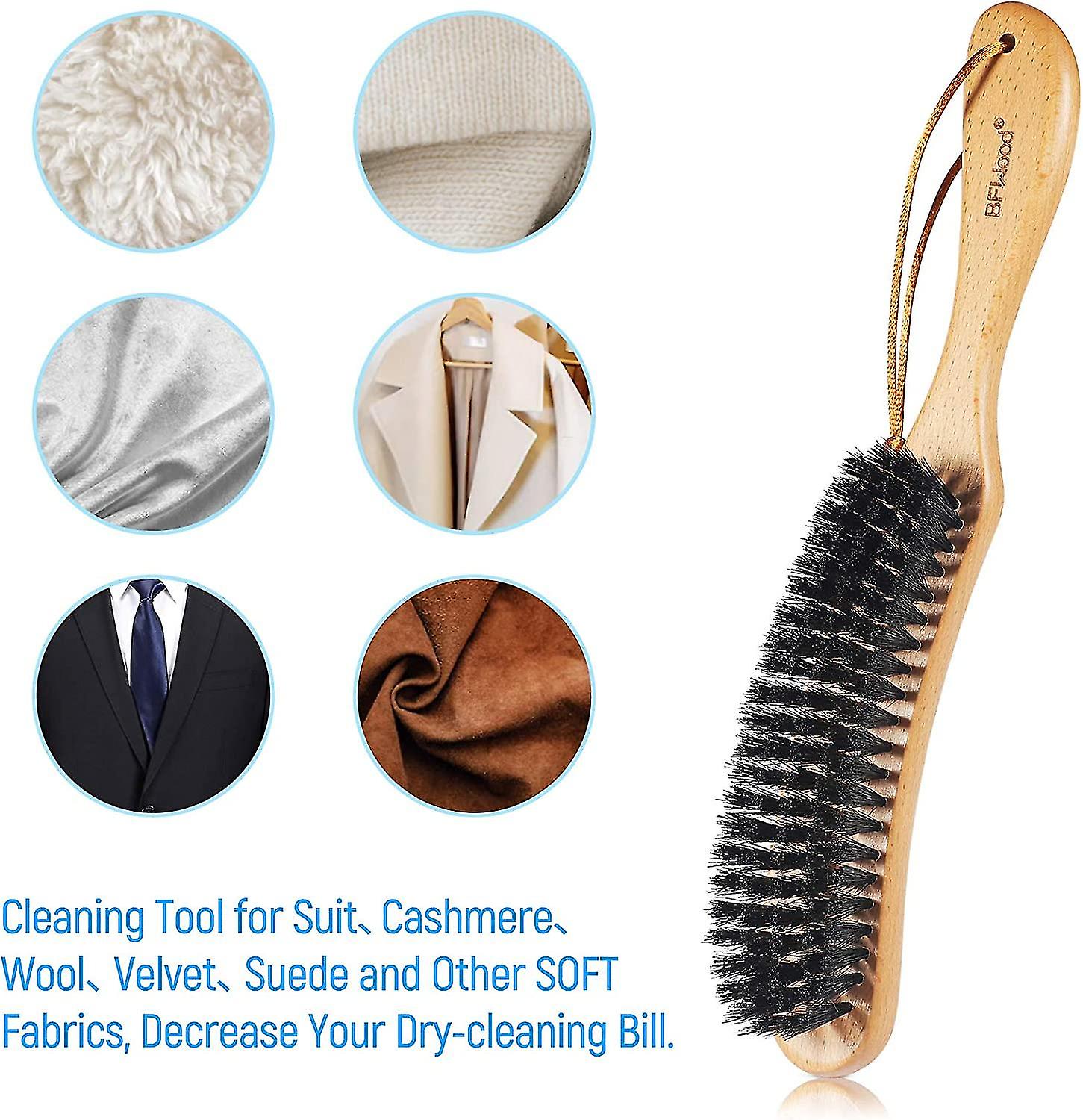 Clothes Brush - Boar Bristle Lint Brush For Suits, Cashmere, Wool ...