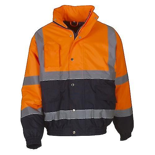 Yoko Unisex Adult Two Tone High-Vis Bomber Jacket
