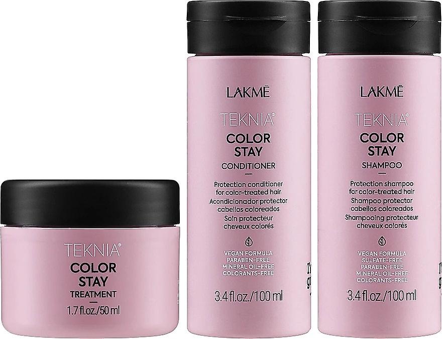 Lakme Teknia Color Stay Travel Pack: Shampoo 100 ml, Conditioner 100 ml, Treatment 50 ml