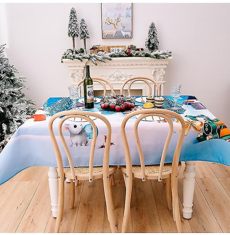 Rectangular Christmas Tablecloth, Party Style 3D Printed Tablecloths Waterproof Stain Proof Oilproof