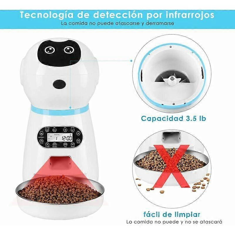 Picture of Automatic Cat Food Dispenser, 3.5 L Food Dispenser with Voice Recording ...