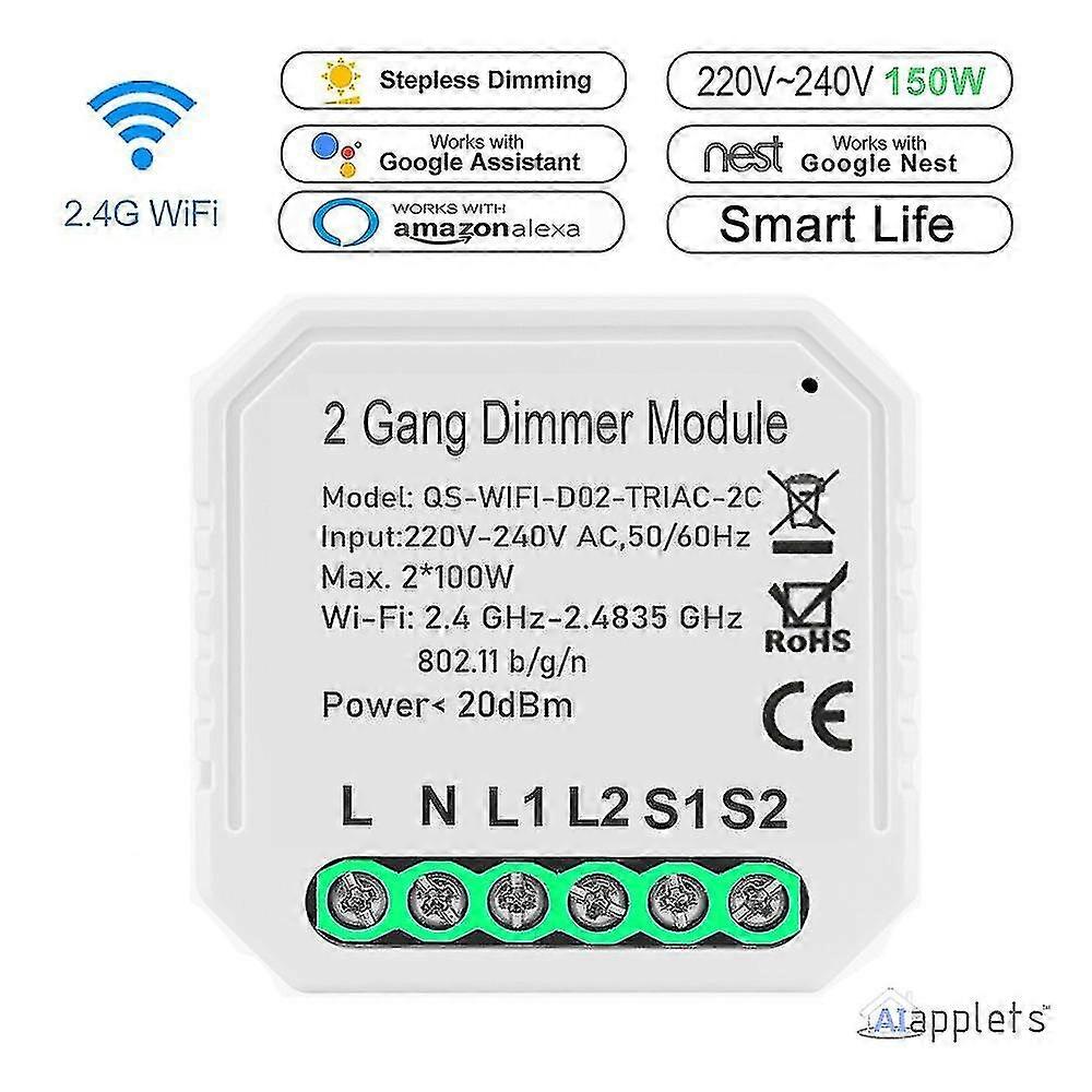 Tuya Dimmer الذكية وحدة تحكم التبديل واي فاي ضوء التحكم عن بعد 1/2 الطريق التبديل التتابع يعمل مع اليكسا صدى مساعد جوجل