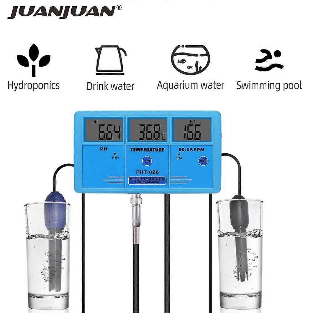 Multi-parameter PHT-026 water quality monitor Ph Meter TDS Temp Conductivity Detector Aquarium Online Measurement Analysis Tool