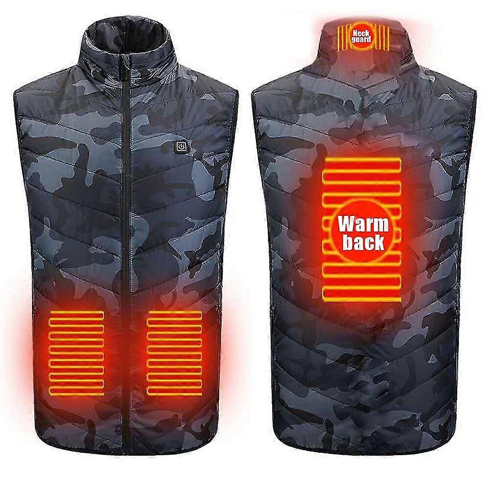GYFDYM Camouflage 4-zone Heating Vest Usb Charging Thermal Insulation Heating Suit Three-speed Thermostat Heating Vest Men And Women