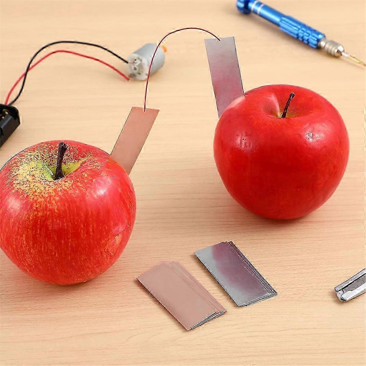 Zinkkopparelektrod Zinkplåt Kopparplåt Elektrod Zinkplåtsremsa - 20 st Experiment