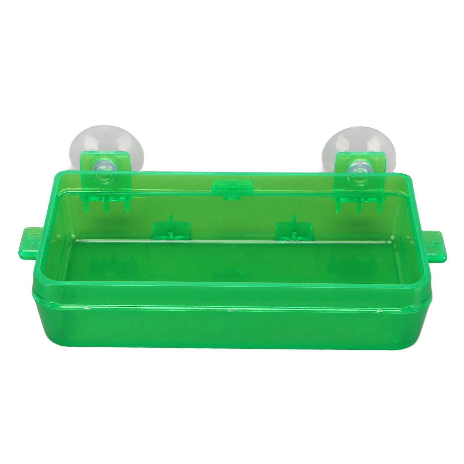 Suction Cup Reptile Feeder Escape Proof Reptile Feeding Food Water Bowl for Gecko Lizard Bearded Dragon Green L