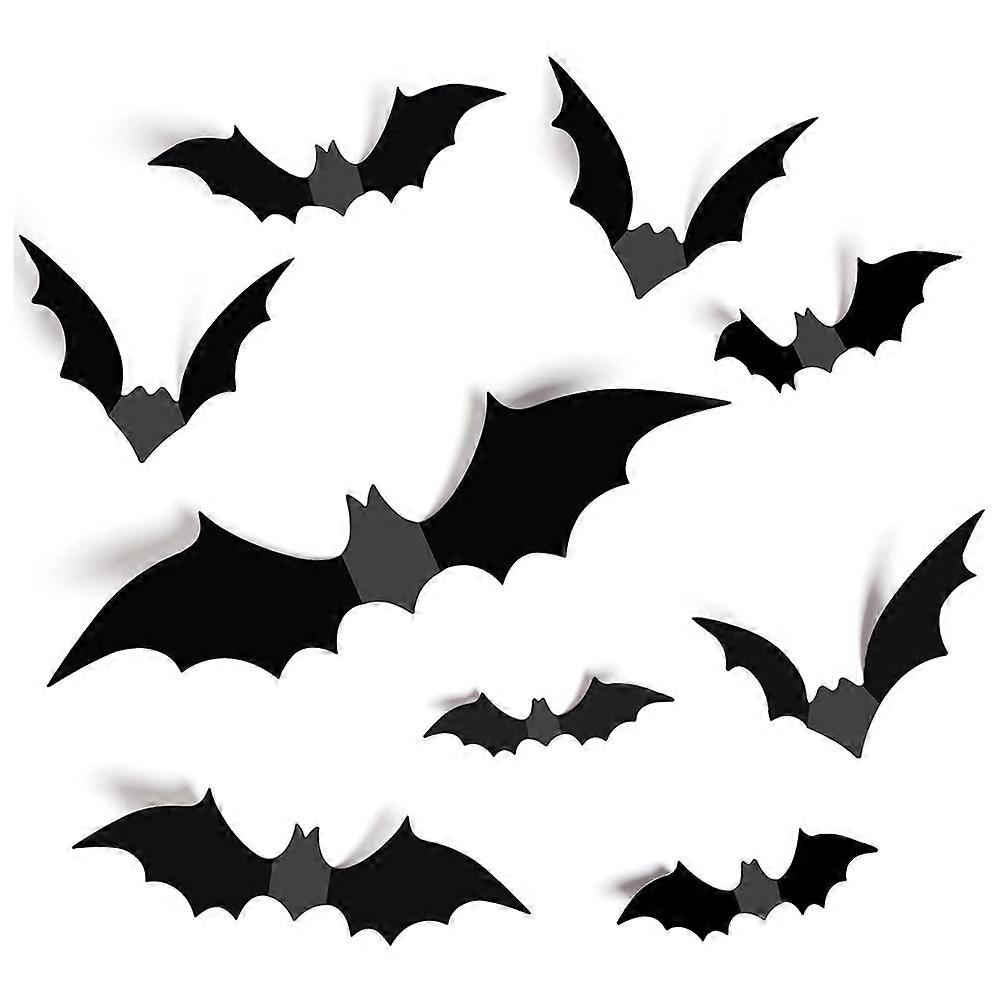 3Dブラックバットステッカー壁の装飾ハロウィーンの装飾屋内屋外ハロウィーンの装飾用品
