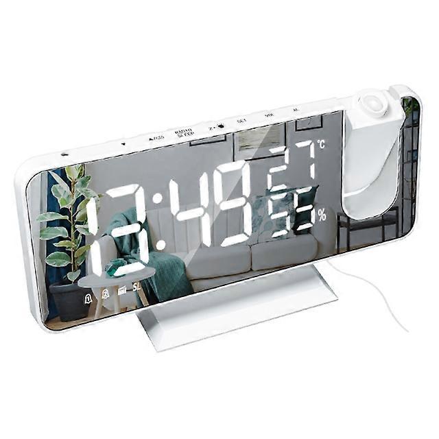 Led Digital Alarm Clock Table Radio Time Projector Snooze Function