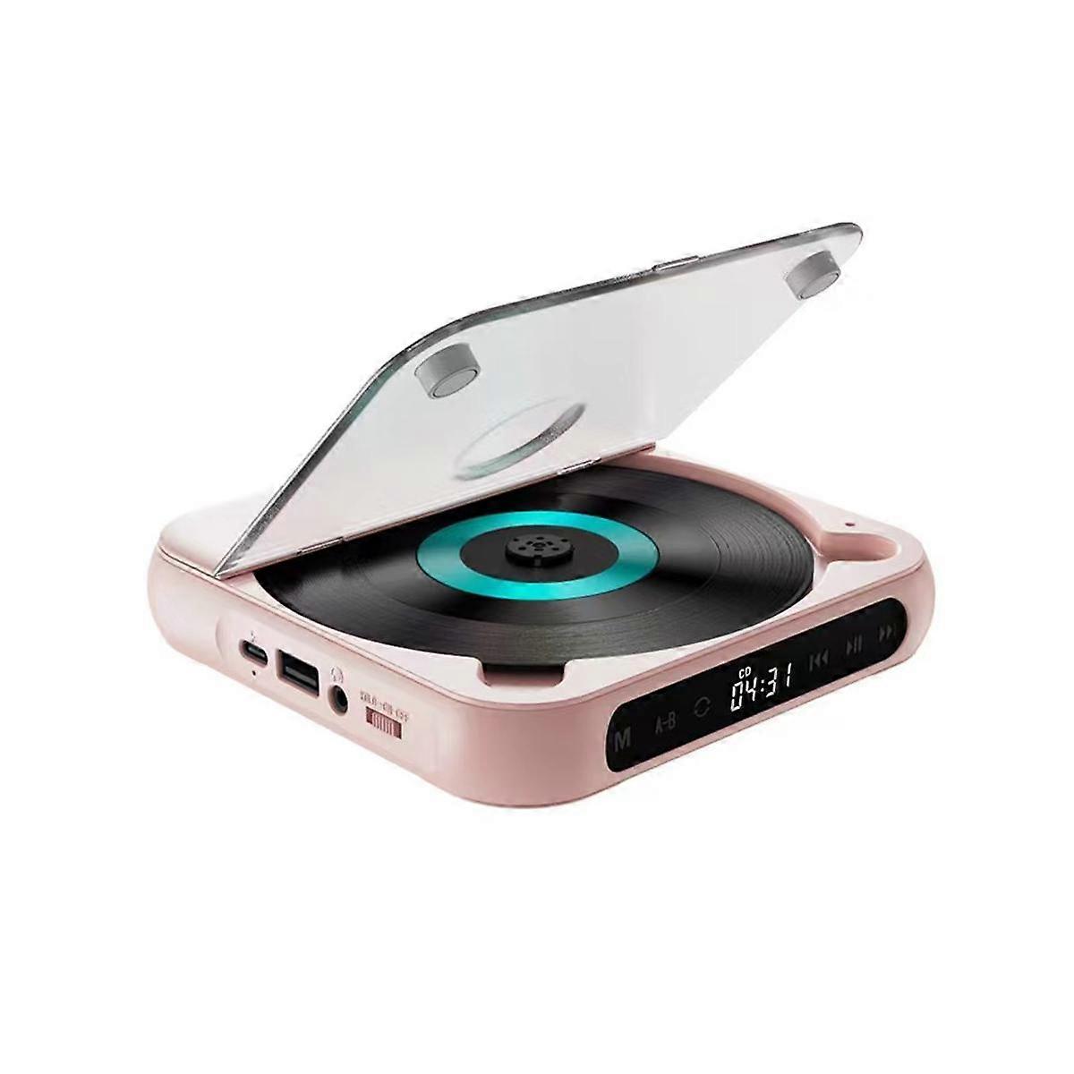 Portable CD Player Bluetooth Speaker,LED Screen, Stereo Player, Wall Mountable CD Music Player with