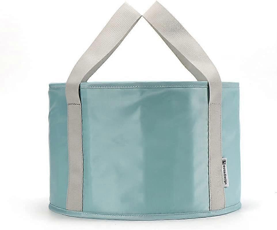 דלי מתקפל, דלי חיצוני מתקפל אגן נסיעות נייד אמבט עמיד למים בחום (כחול)