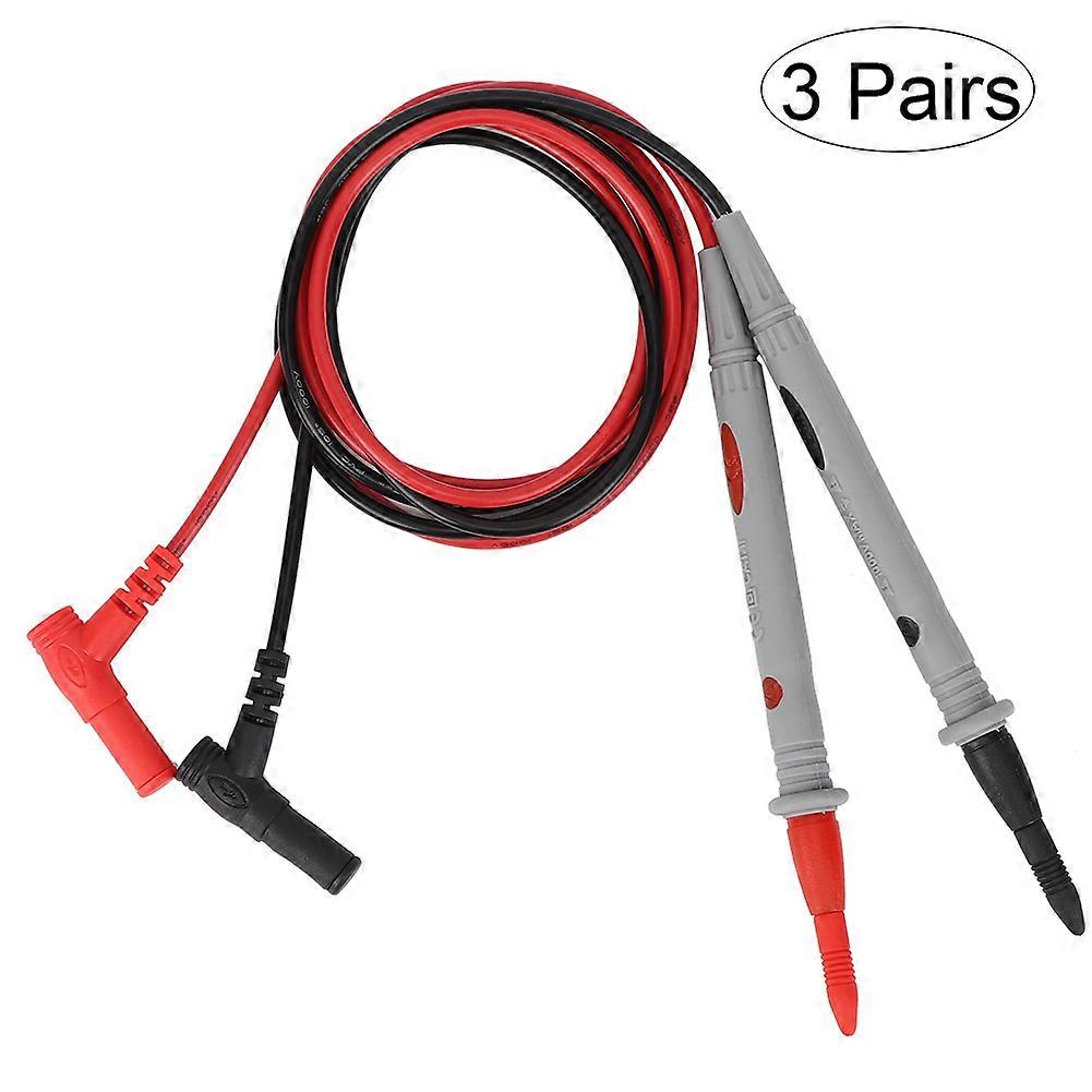 3 Pairs 1000V 20A Multimeter Test Lead Probe Digital Multimeter Testing Tool Accessories YEMAA