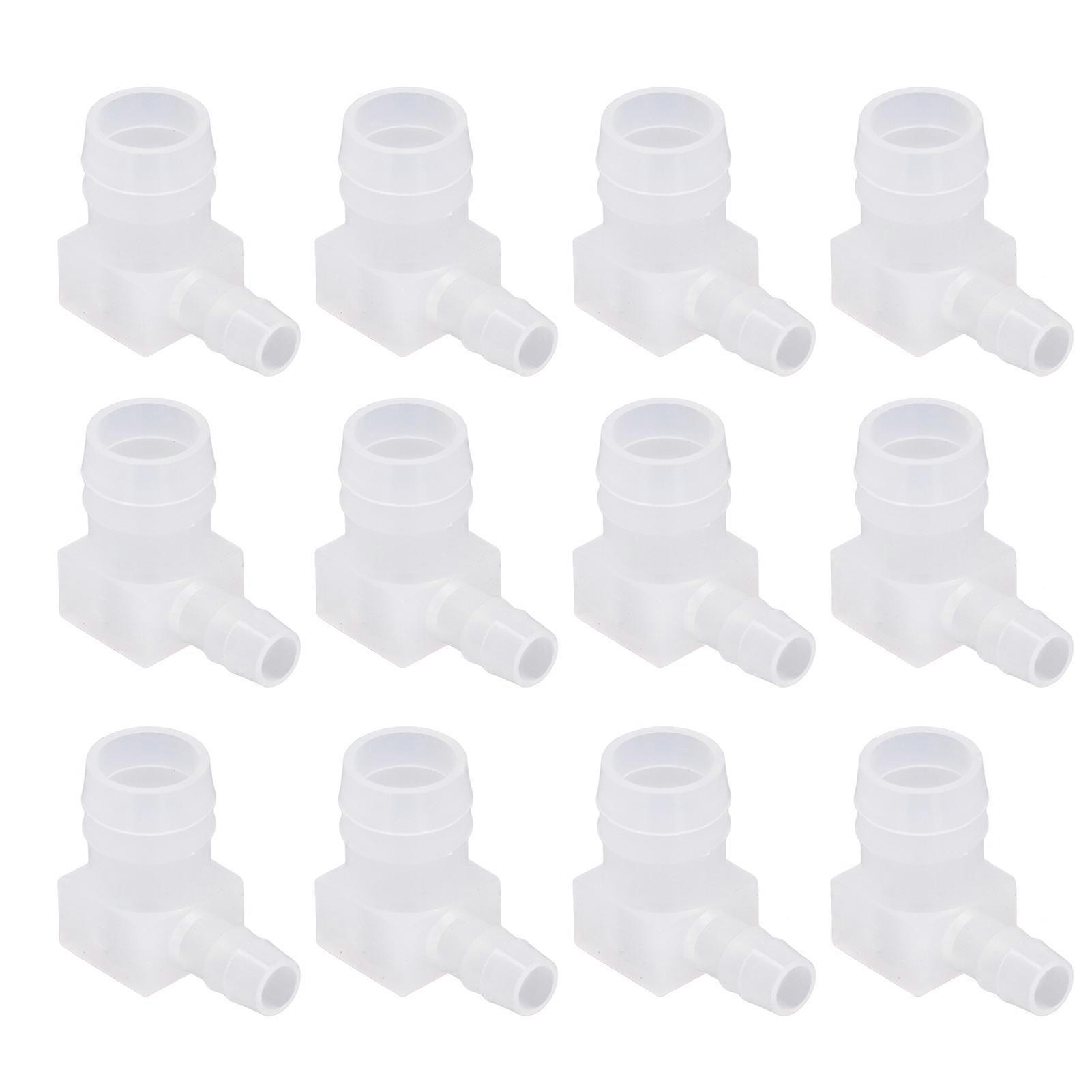 12Pcs Plastic Hose Barb Fitting 90 Degree L Right Angle Reducer Barbed Joint Adapter Elbow 10x20mm YEMAA