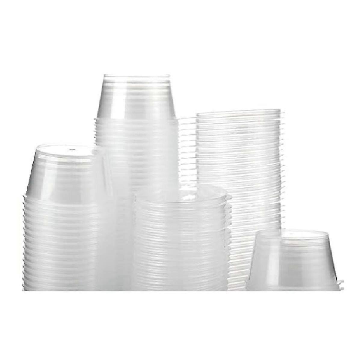 200 Sets Plastic Disposable Portion Cups With Lids 40ml Airtight Souffle Cups Condiment Containers