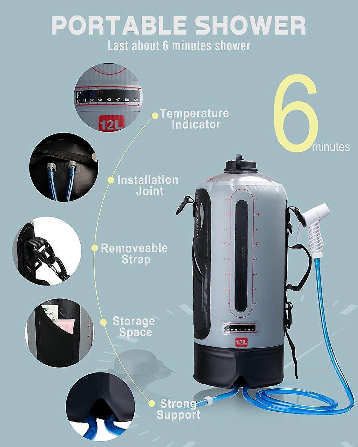 Camping Shower Bag Kampa Black/Grey main image 0