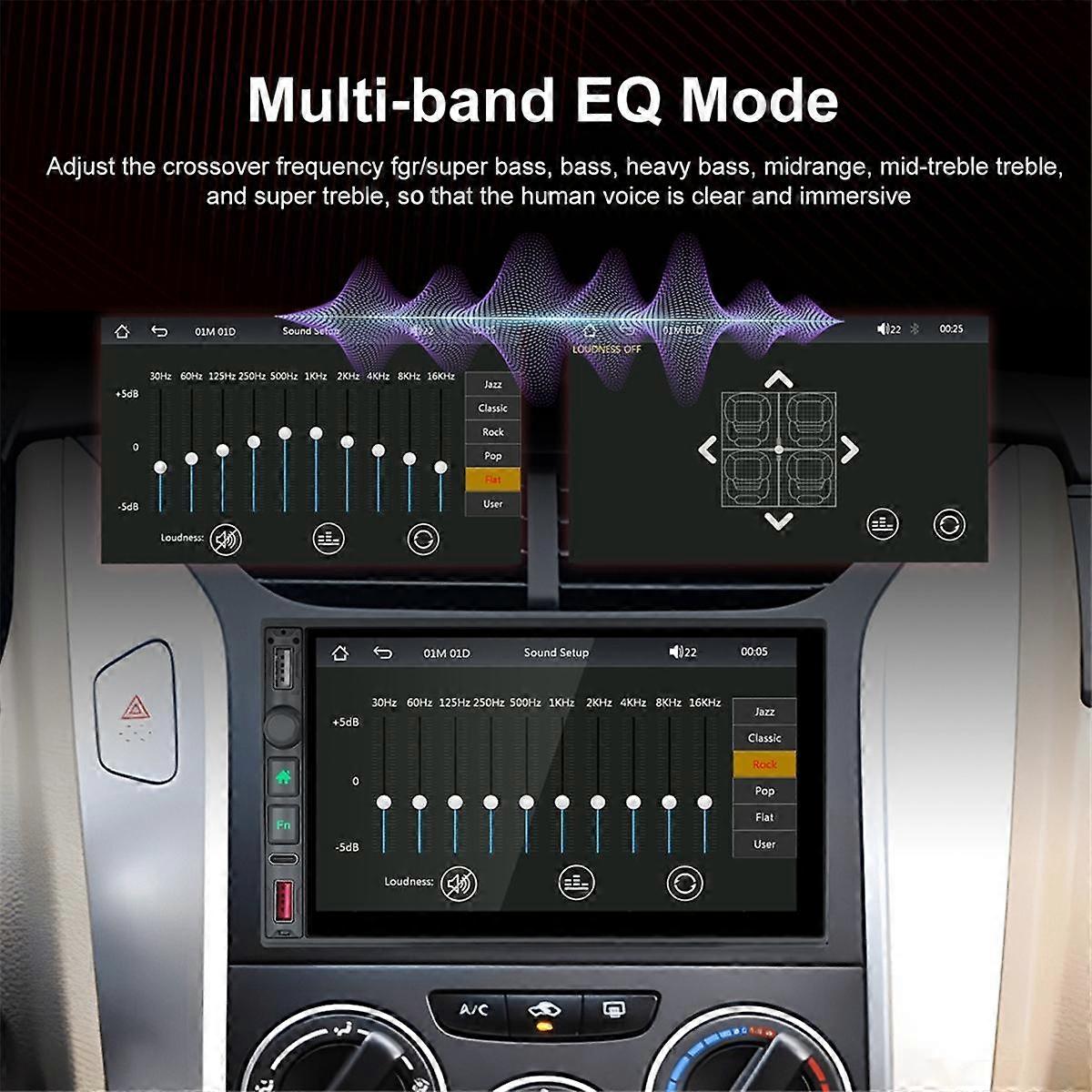 7 Zoll Universal 2Din Auto MP5 Video Player Bluetooth FM Radio Drahtlose Carplay Android Auto Multimedia Auto Stereo