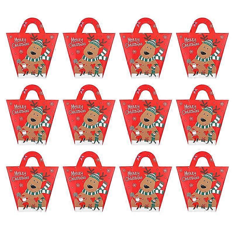 12pcs creative christmas candy boxes portable gift packing boxes (no ribbon,elk)