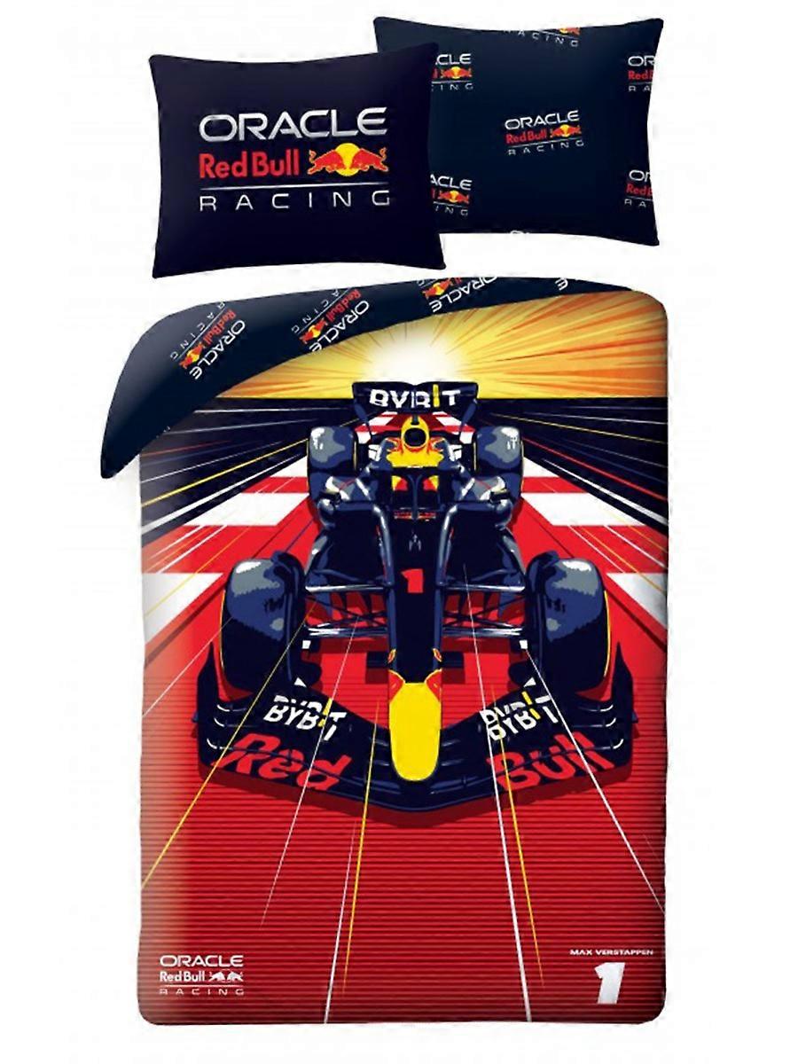 Red Bull Oracle Racing F1 Single Duvet Cover and Pillowcase Set - European Size