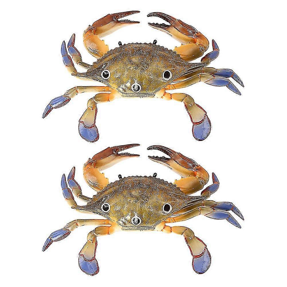 2pcs Artificial Crabs Toys Fake Crabs Models Lovely Imitation Crabs Playthings - XINGX