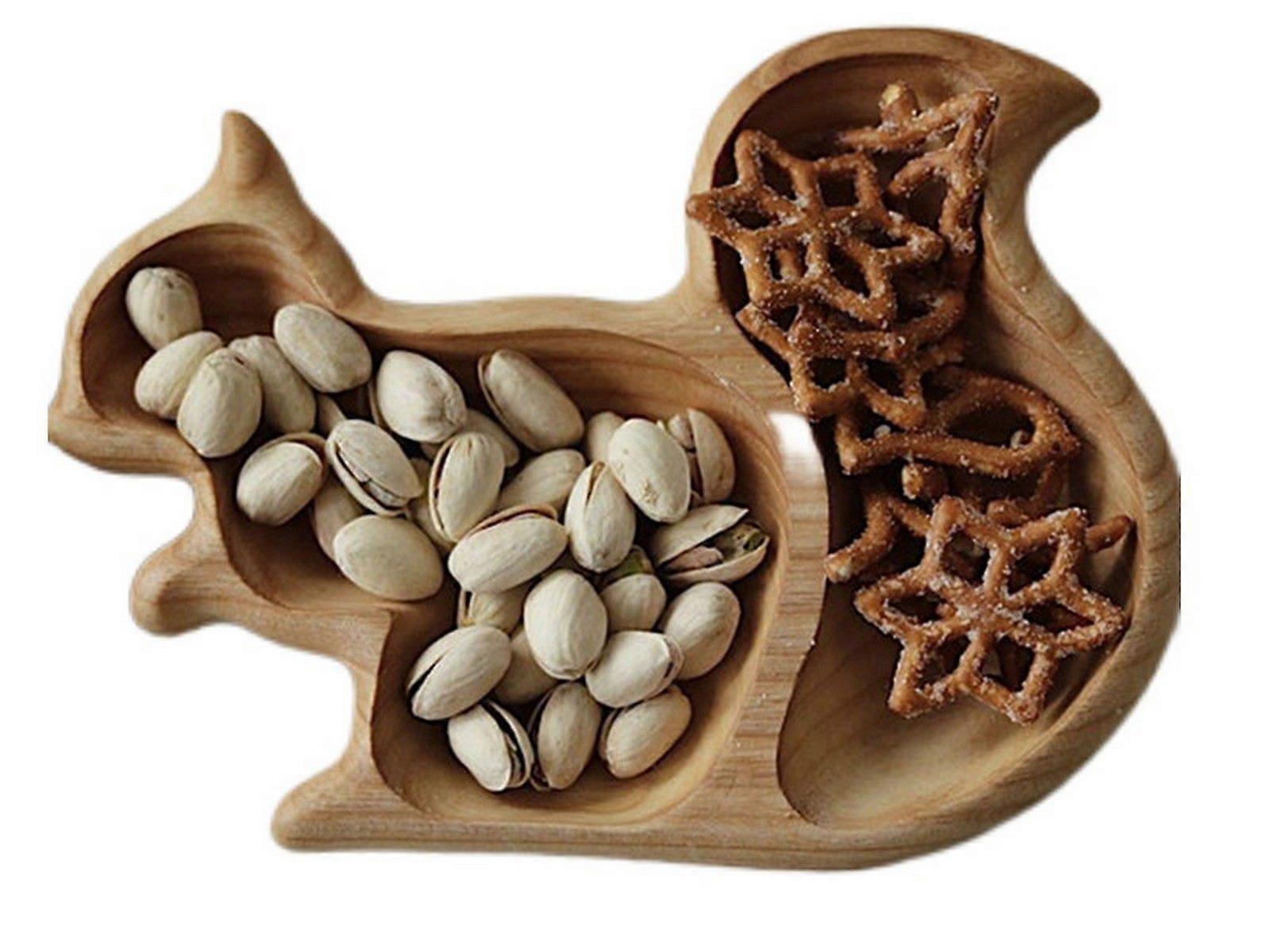 Snacks Food Trays Fruit Plate Serving Tray Squirrel Style