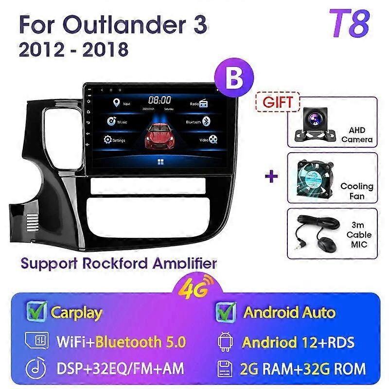 Redkid JMCQ 10.1 » Android 12 Autoradio Pour Mitsubishi Outlander 3 2012-2018 4G Carplay 2din Multim