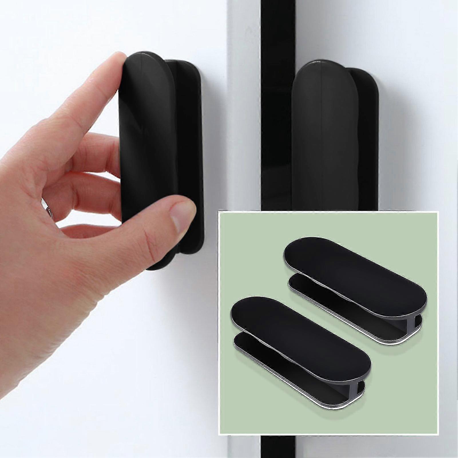8pcs Self-adhesive Pull Handles, Door Handle, Cupboard Handles,window Handle, Furniture Handle For Door Windowsblack
