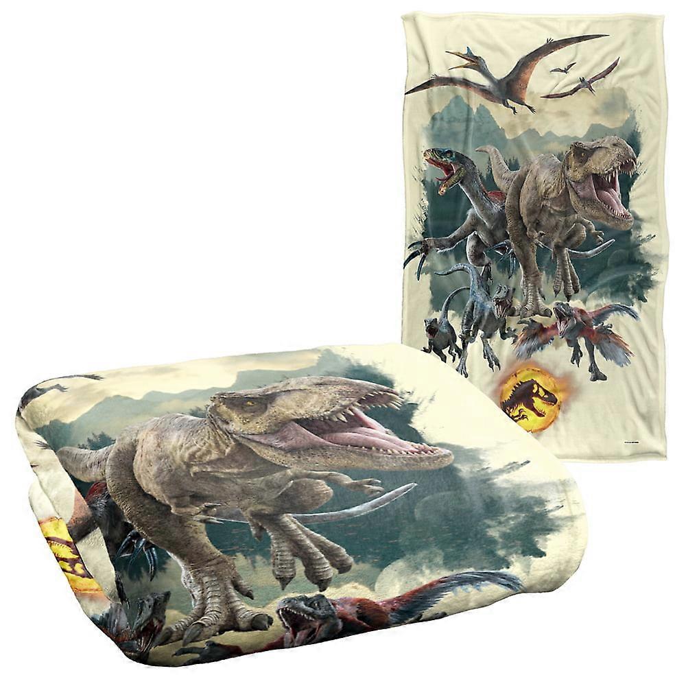 Jurassic World: Dominion Blanket,  Dino Predator Group Silky Touch Super Soft Throw Blanketascf41