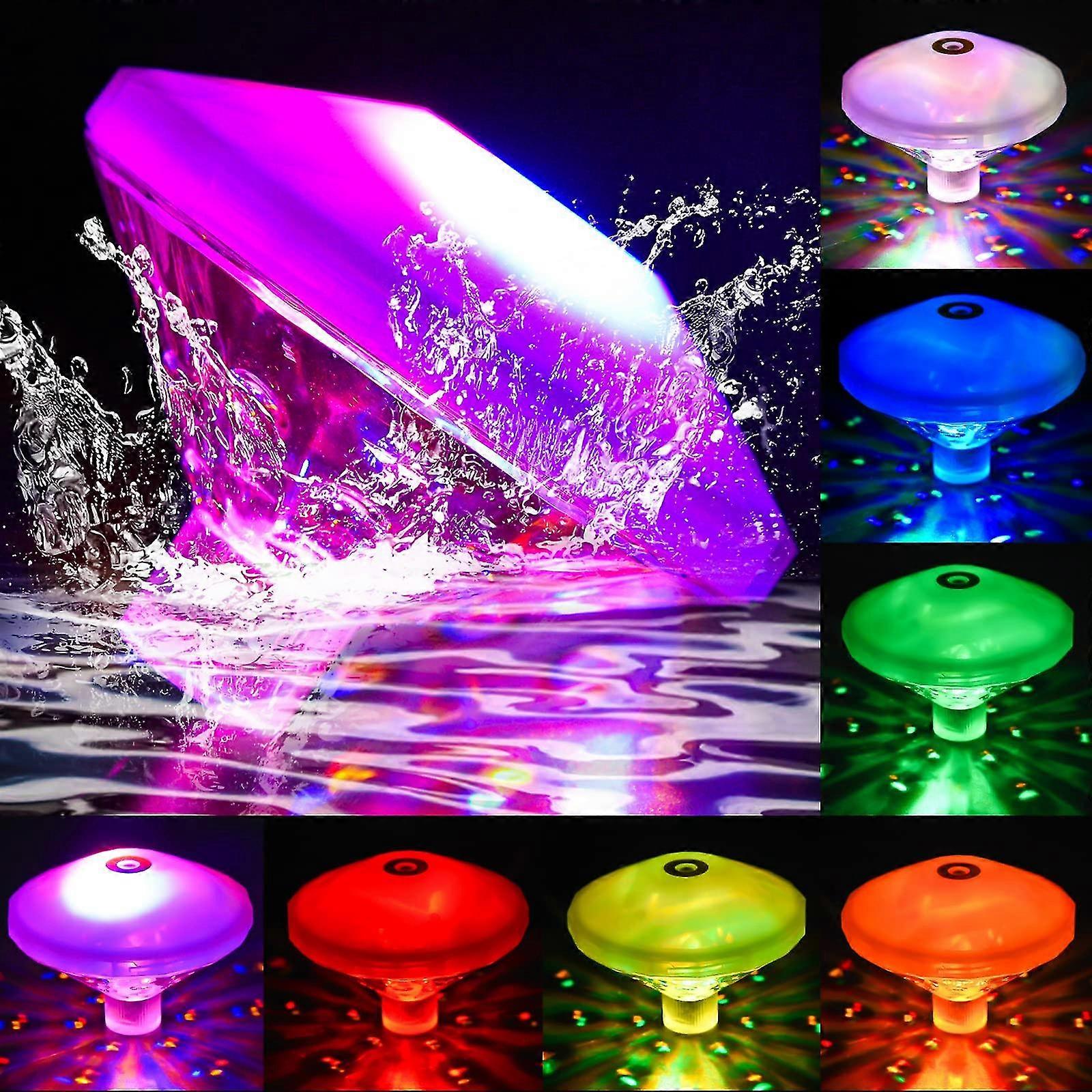 2023 - Floating Led Light, Led Pool Light, Ip68 Waterproof Floating Led Lights With 7 Assorted Color Modes