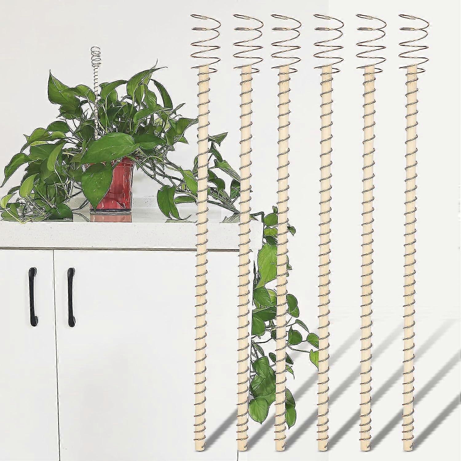 6個の植物サポートステーク、30cm電気培養植物ステークス屋内および園芸植物の成長用ガーデン銅コイルアンテナ