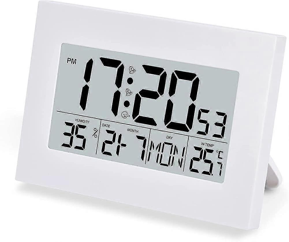 Digital Alarm Clock, Digital Wall Clock With 7 "lcd Display, Indoor