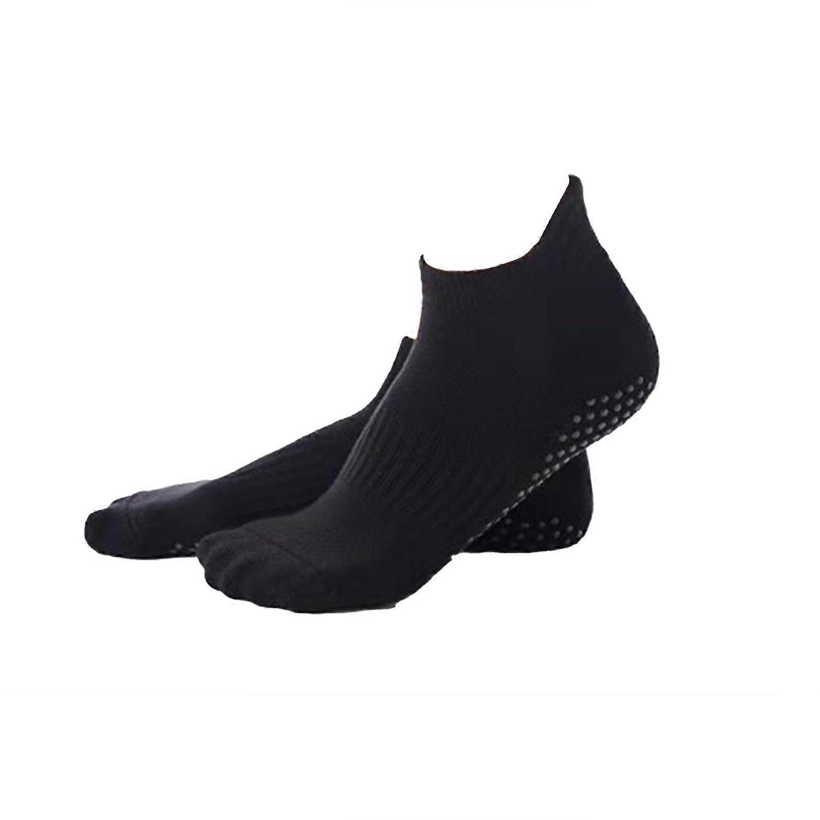 Kaesi 1 Pair Yoga Socks Elastic Sweat Absorption Moisture Removal Foot Wearing Cotton Back High Yoga Socks Daily Day