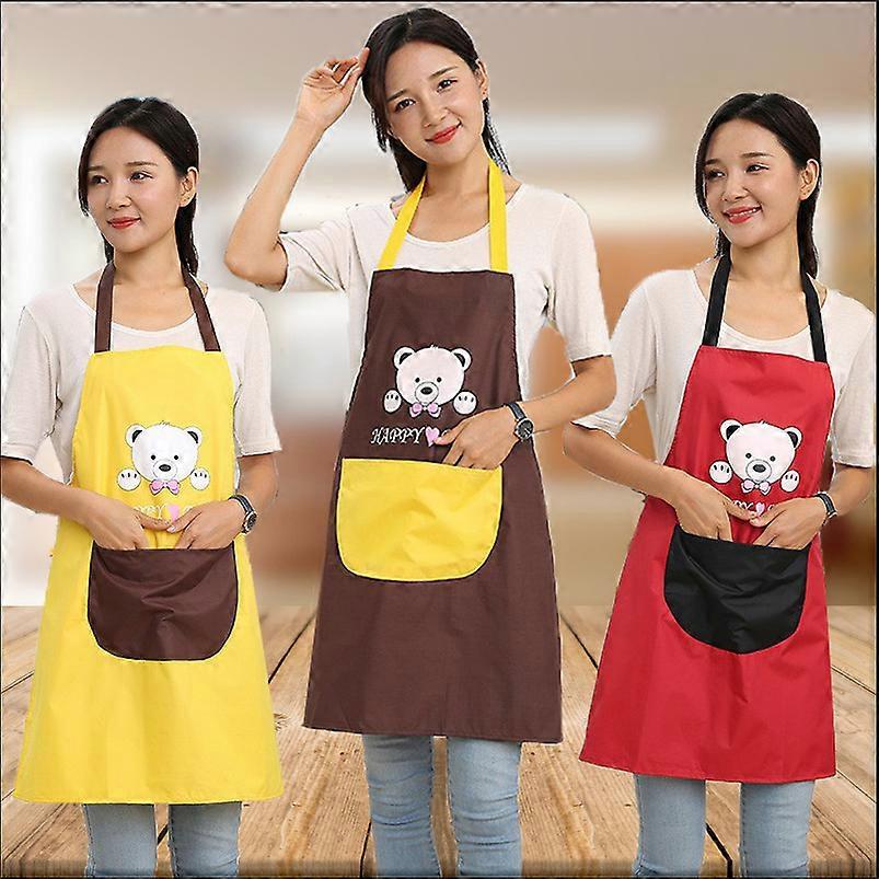 Cute Cartoon Bear Bib Apron for Men