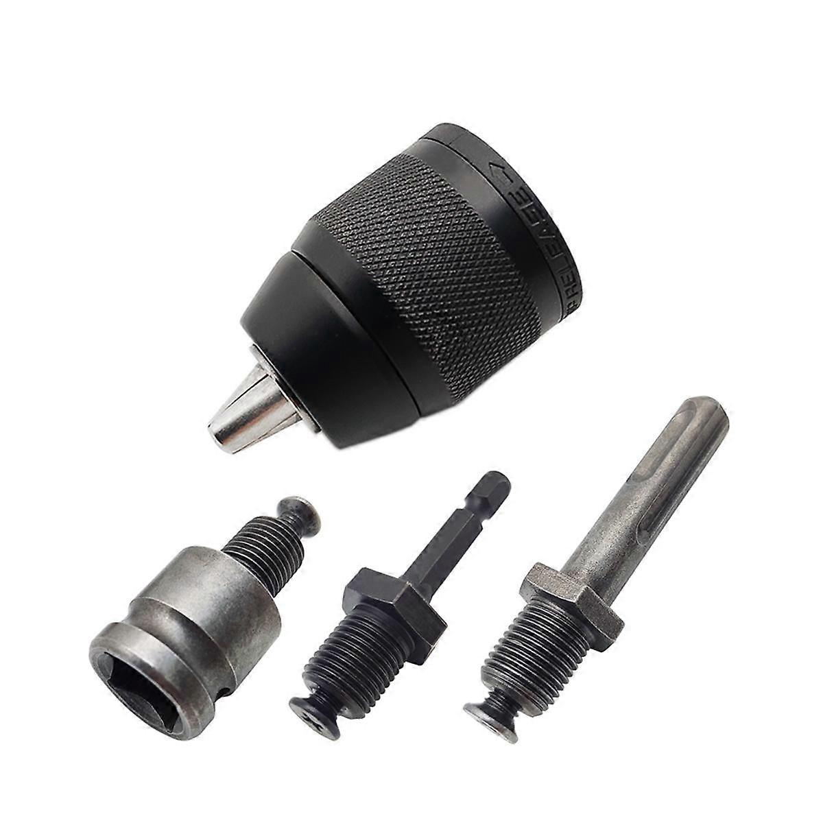 2-13mm Keyless 3-Jaw 1/20-20UNF Drill Chuck Quick Change Adapter SDS-Plus Shanks 1/4Inch Hex Square