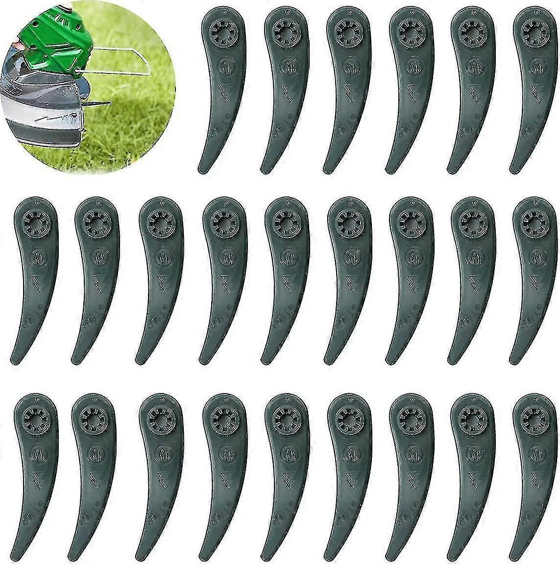 Replacement Grass Strimmer Blades, 25 Pack Edger Blade For Bosch Durablade Art 23-18 Li Art 26-18 Li String Trimmer, Green