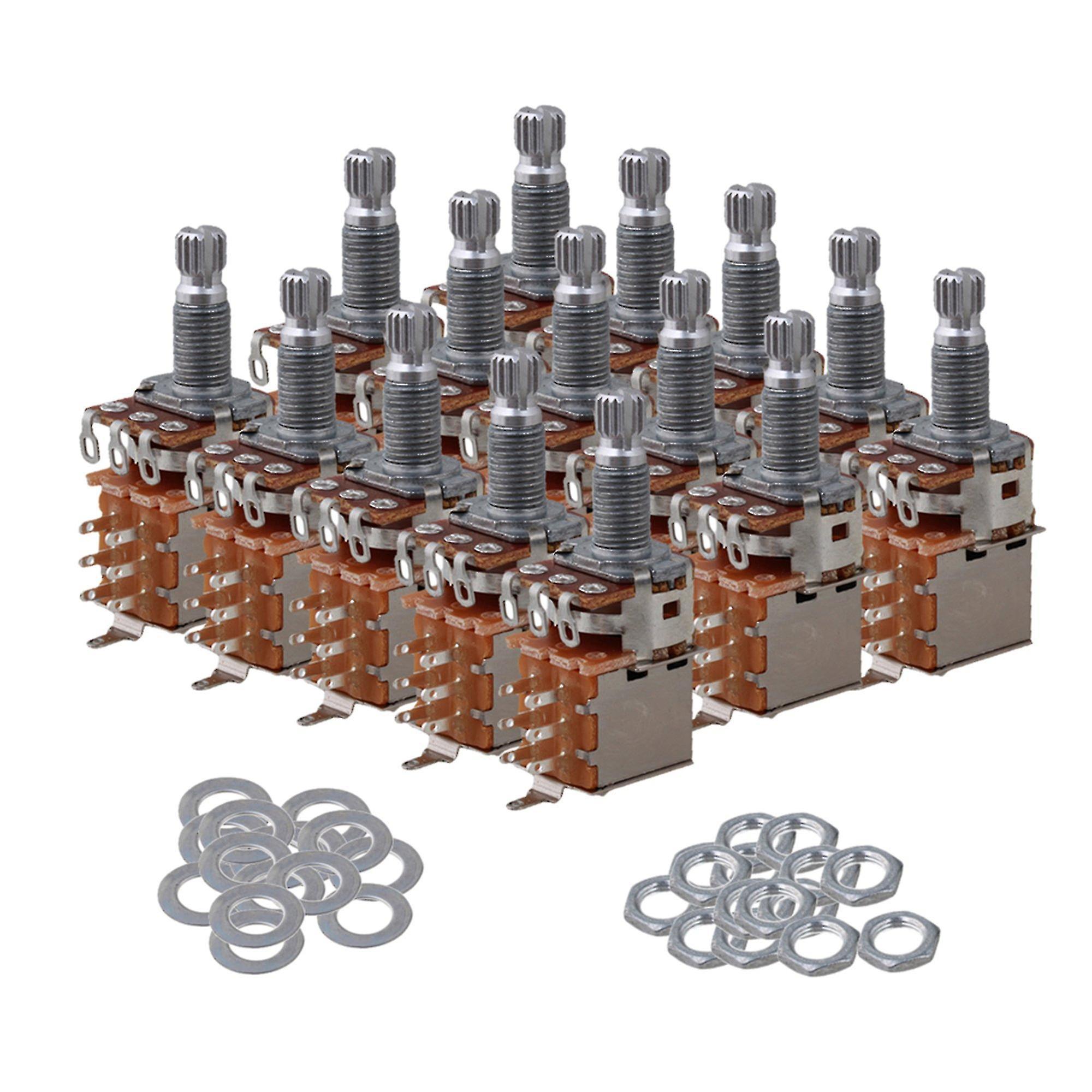 Guitar Fittings Parts Chrome A250k Push Pull Guitar Control Pot Potentiometer Switch Set Of 15