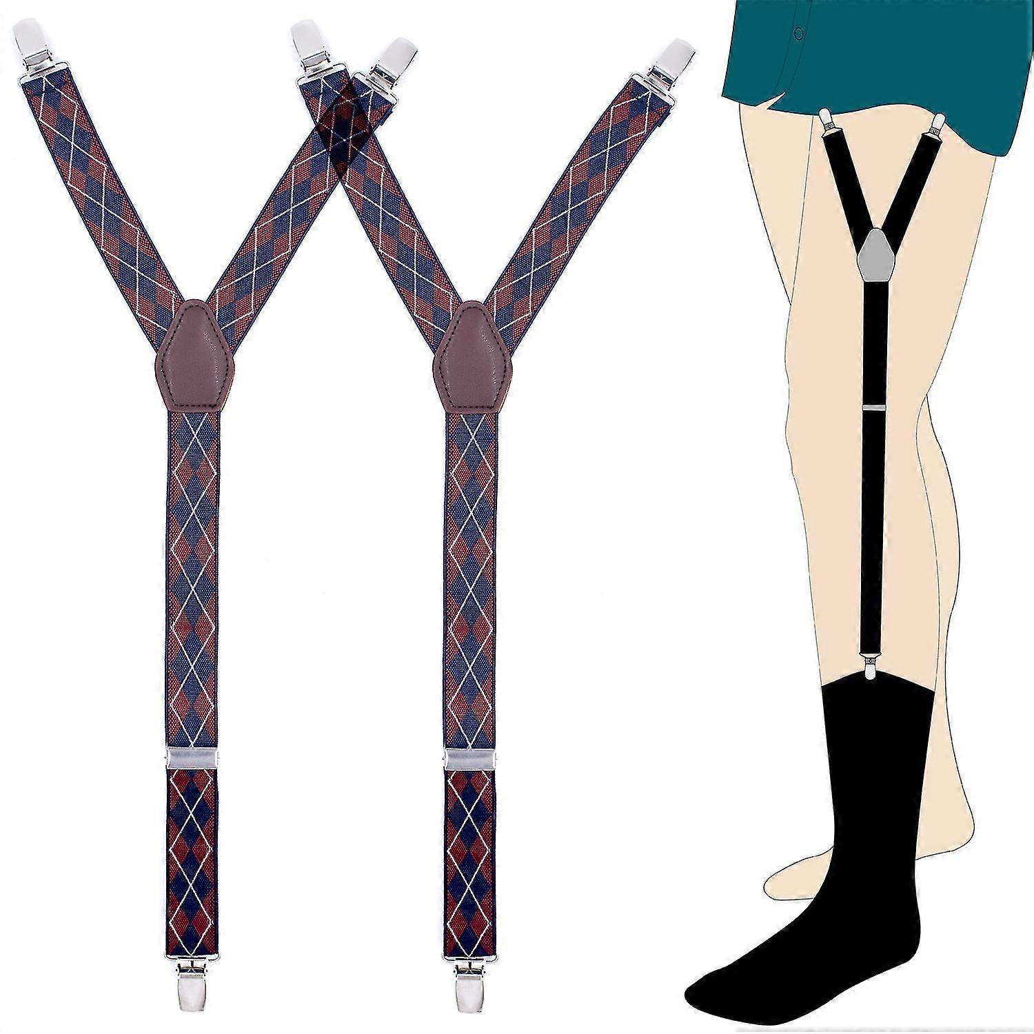 Ligas elásticas ajustables para camisas de hombre, calcetines con clips antideslizantes