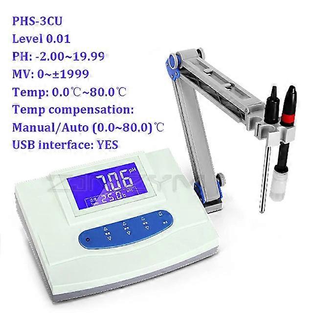 110/220V Digital Display Bench Desktop Ph/mv/temp Tester Acidity Meter Laboratory Water Quality Analyzer
