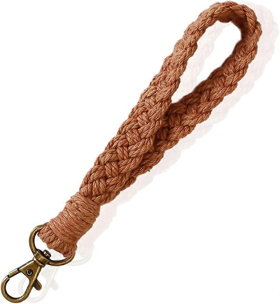 Macrame Μπρελόκ Καρπός Κορδόνι Κλειδί Αλυσίδα Boho Κορδόνια καρπού για γυναίκες Κλειδί Κορδόνι Μπρελόκ Βραχιόλι Keychian Γυναίκες Δώρα