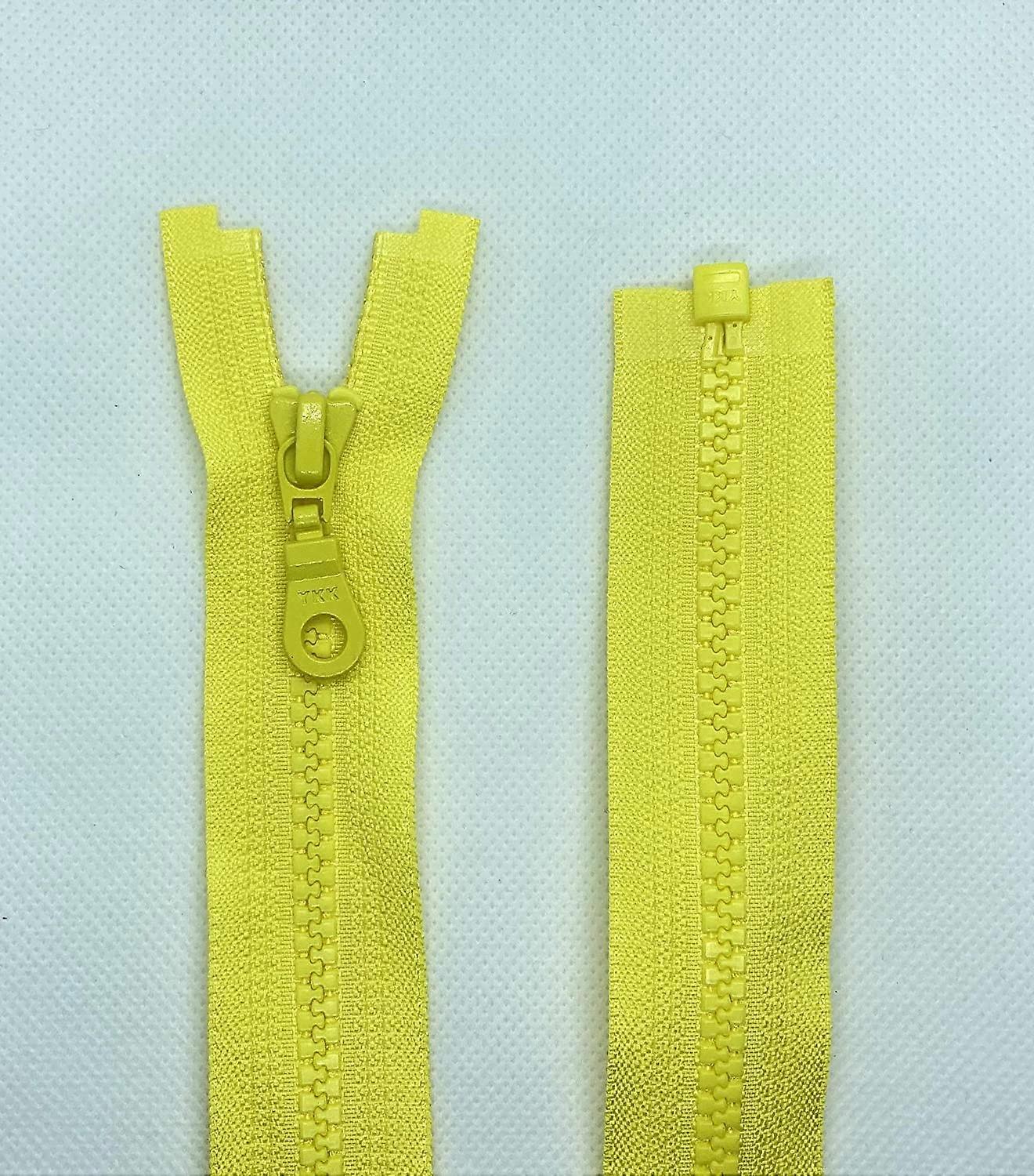 Plastic Zipper with No. 5 Teeth - Divisible (504 Sunshine Yellow, 90cm)