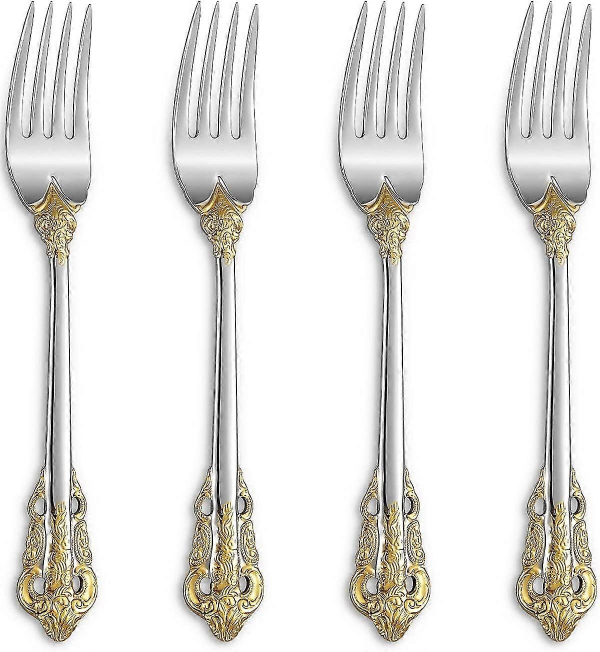 طقم شوكات سلطة حلويات رائع ، طقم من 4 ، 18/10 ستانلس ستيل ، 7 بوصة