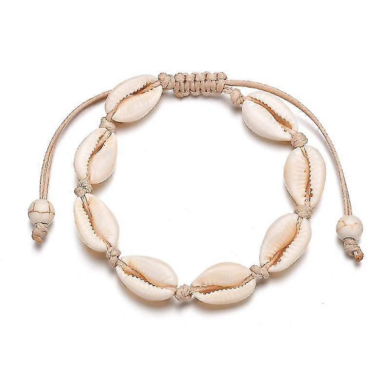 Adjustable Bracelet With White Shells-white
