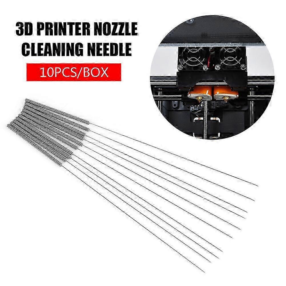10Pcs/Box 0.4mm Nozzle Cleaning Needle for 3D Printer Accessory