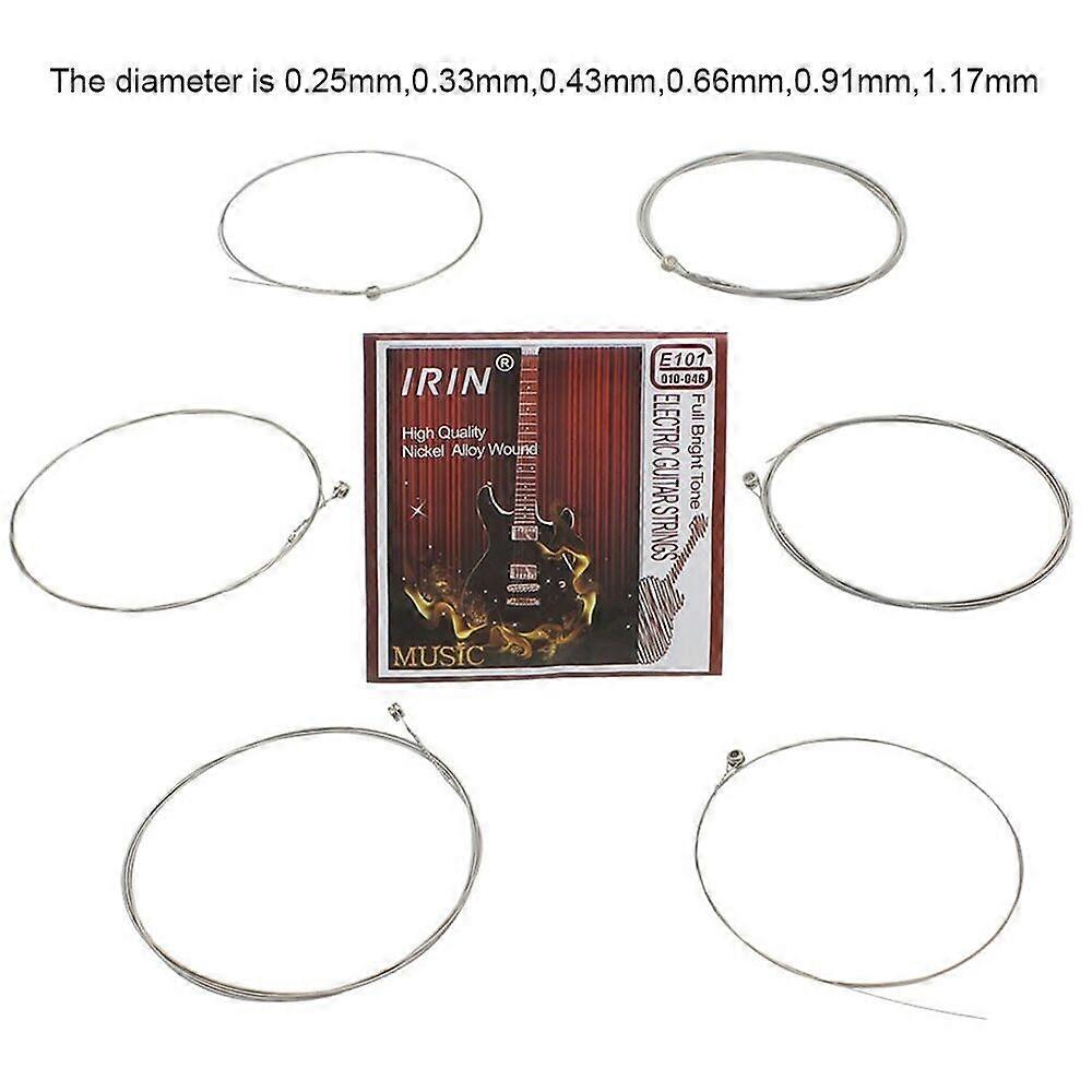 Guitar Strings Guitar Strings 6 PCS Set IRIN E101 Nickel Wound String Parts