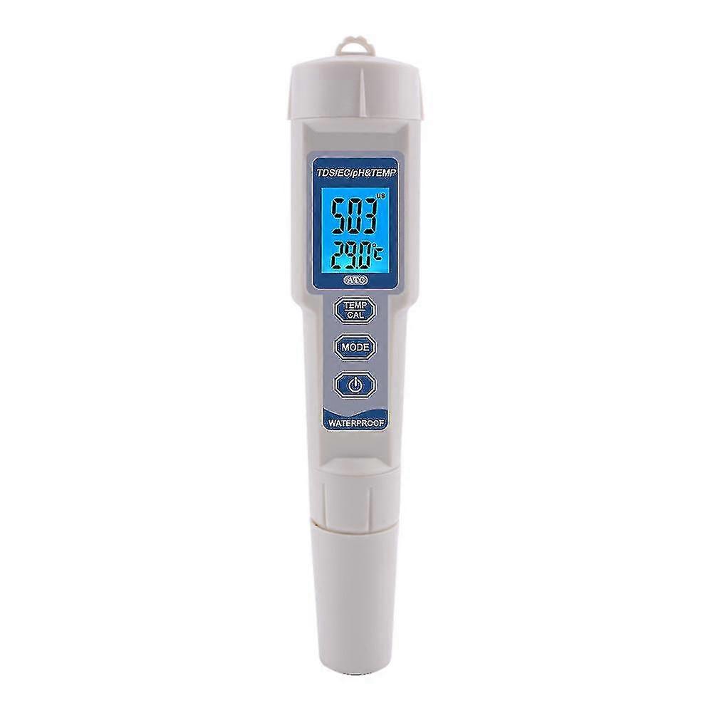 4 I 1 Ph Meter Ph / tds / ec / temperaturmätare Digital vattenkvalitetsmonitor