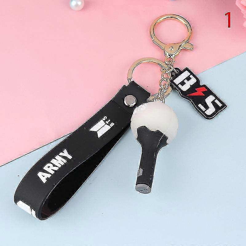 1 Pcs Kpop BTS Deux fois NCT Exo Blackpink Got7 Light Stick Pendentif Keychain Lanyard
