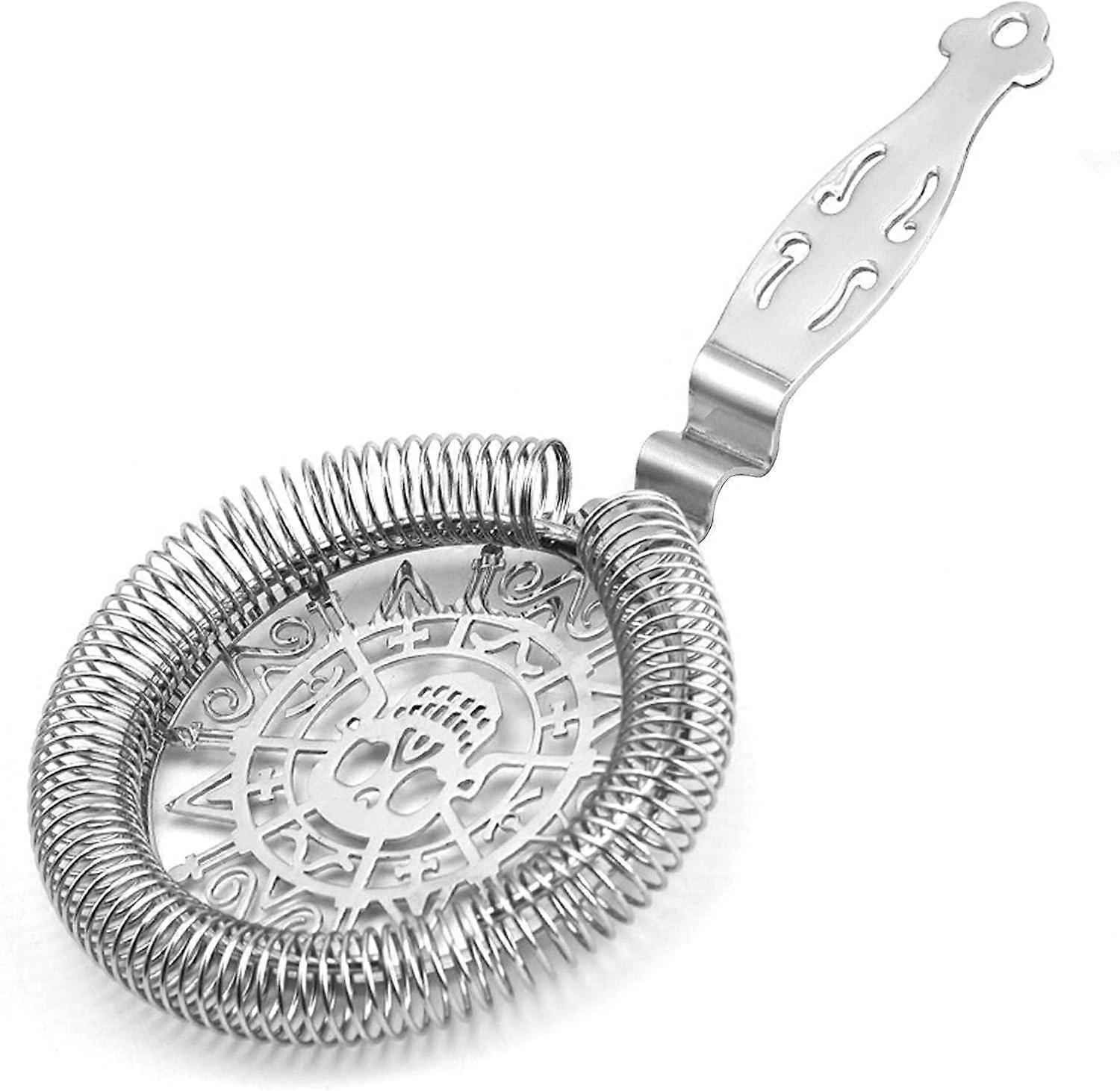 Cocktail Strainer with Spring(A), Stainless Steel Bar Strainer for Bartender, Ice Filter, Easy to Clean Bar Tool for Bartender