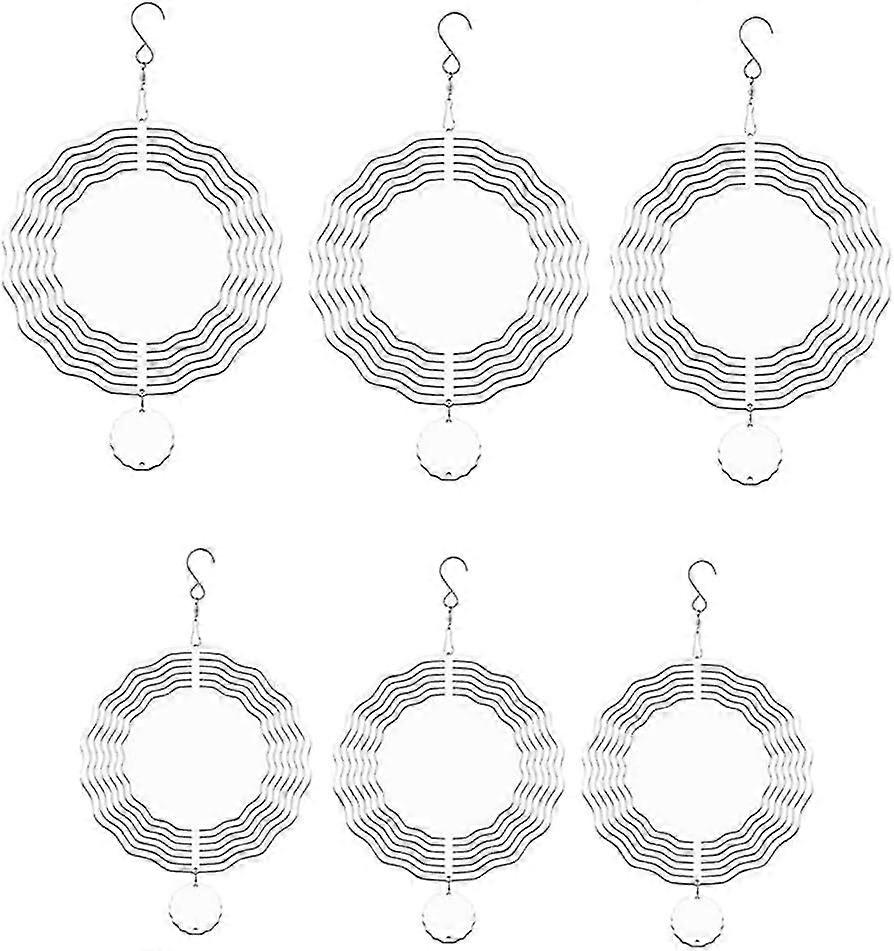 10 Inch8 Inch Sublimation Wind Spinner Blanks 6 Pack 3D Hanging Wind Spinners for Indoor Outdoor Garden