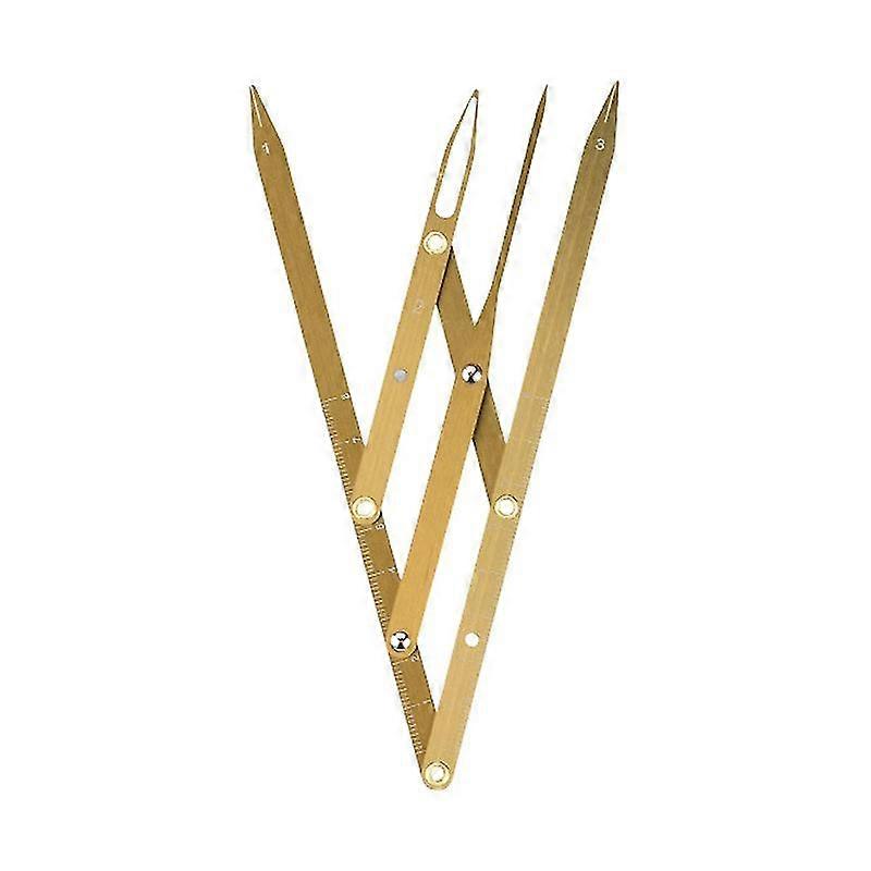 Golden Ratio Eyebrow Caliper - Precise Foldable Stainless Steel Measuring Tool